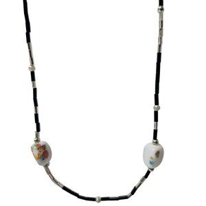 Retro Bho Colorful Beaded Necklace Whimsical Painted Beads Fashion Jewelry Women